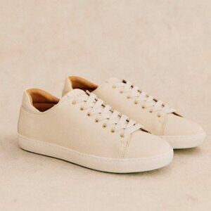 Sezane Jack Trainers Ecru Lisse - Size 39 US=8